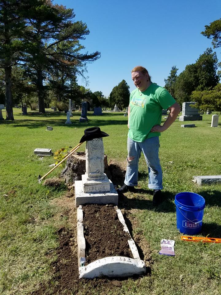 Community member participating in a work day